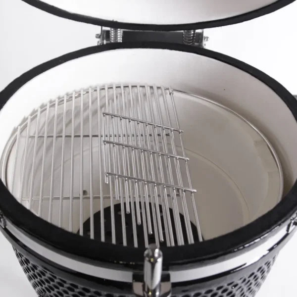 21” Kamado Ceramic Grill with Trolley & Side Tables - Image 3