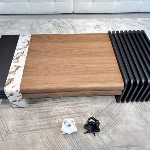 Walnut Veneer Coffee Table with Lacquered Finish – Model 410 - Image 1