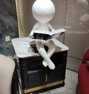 Side Table (Black Pattern with Ultra-Crystal Stone) - Image 1