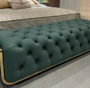 End-of-Bed Bench – Simple Black Grain Finish - Image 1