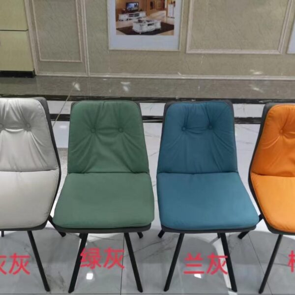 Dining Chair XY-163 | Carbon Steel, PU leather, Sponge | 30×39×84 cm - Image 1