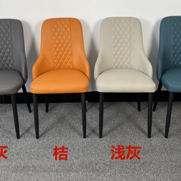 Dining Chair XY-182 | Carbon Steel, PU leather, Sponge | 45×46×92 cm - Image 1