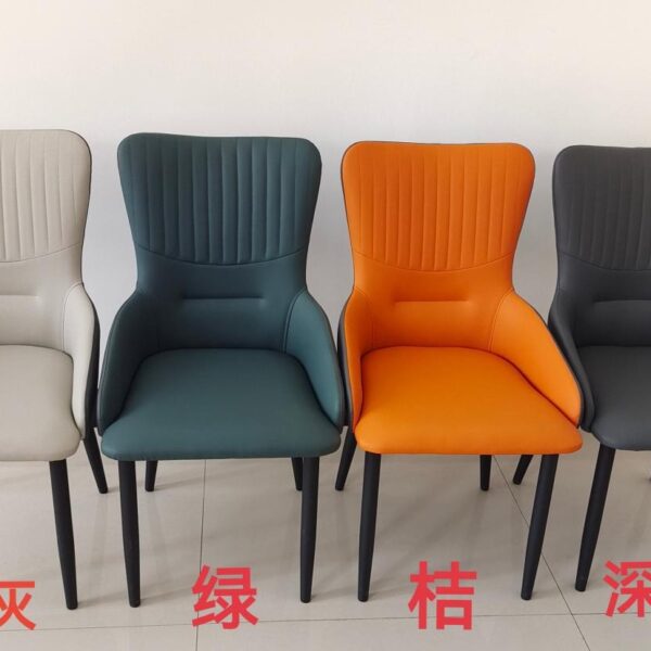 Dining Chair XY-196 | Carbon Steel, PU leather, Sponge | 48×44×88 cm - Image 1