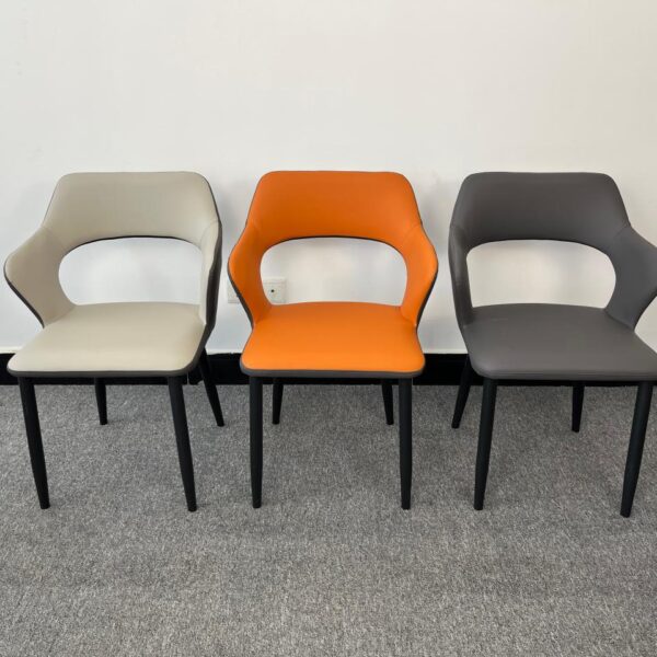 Dining Chair XY-253 | Carbon Steel, PU leather, Sponge | 40×44×80 cm - Image 1