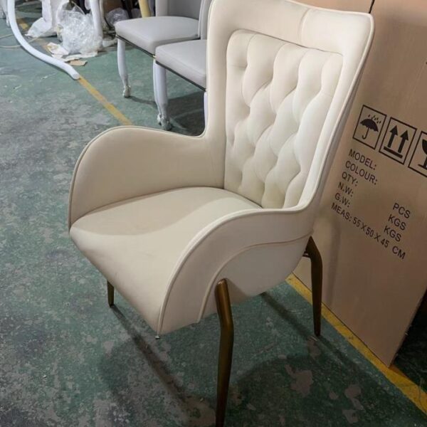 Dining Chair XY-FGDY | Leather, Stainless Steel | 59×60×92 cm - Image 1