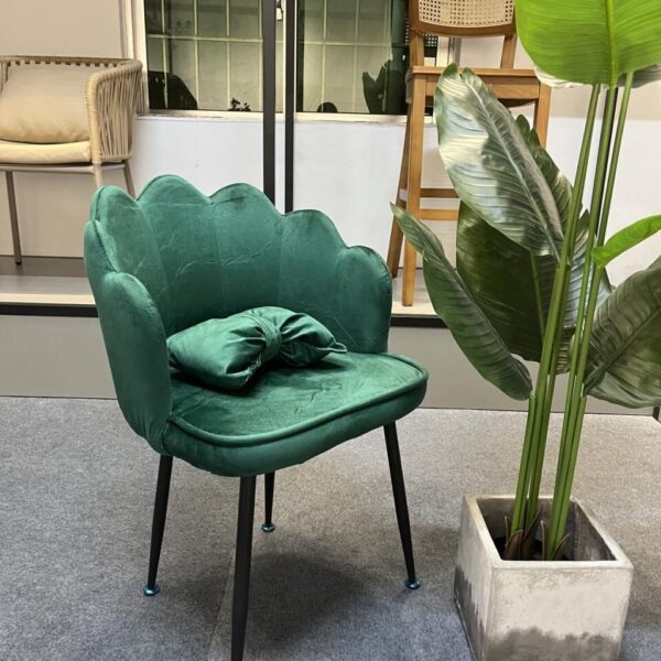 Dining Chair XY-HBY | Steel, Velvet | Green | - Image 1