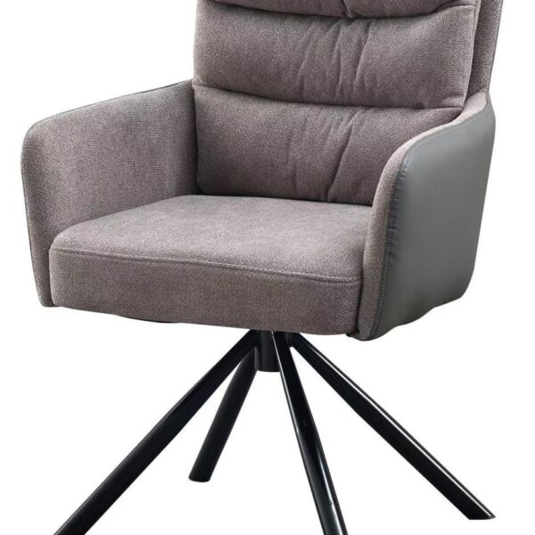 Dining Chair XY-HZY | Carbon Steel, Cotton Linen, Leather | 53×53×84 cm - Image 1