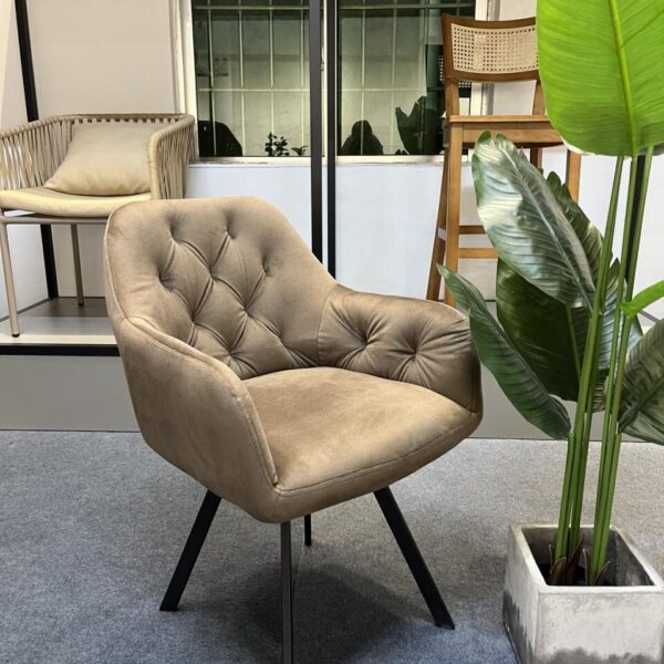 Dining Chair XY-LKY | Iron, Velvet | 56×44×82 cm - Image 1