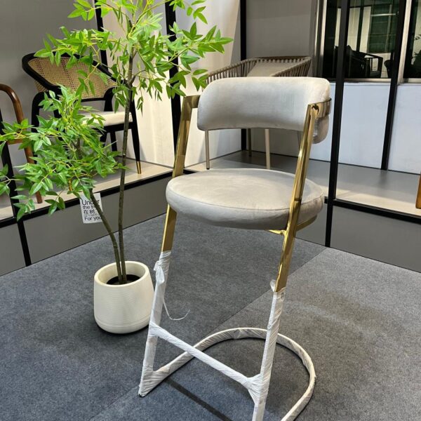 Stool XY-SSBY | Stainless Steel, Velvet, Sponge | 110cm - Image 1